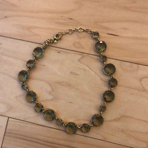 Green and gold Jcrew statement necklace